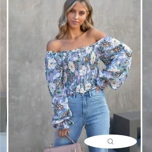 Vici Alessi Floral Smocked Blouse